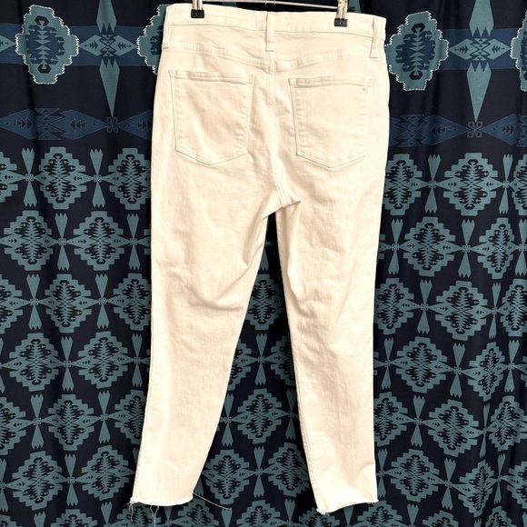 MADEWELL White 10” High-Rise Skinny Crop Jeans: Button-Front Edition - Picture 8 of 9